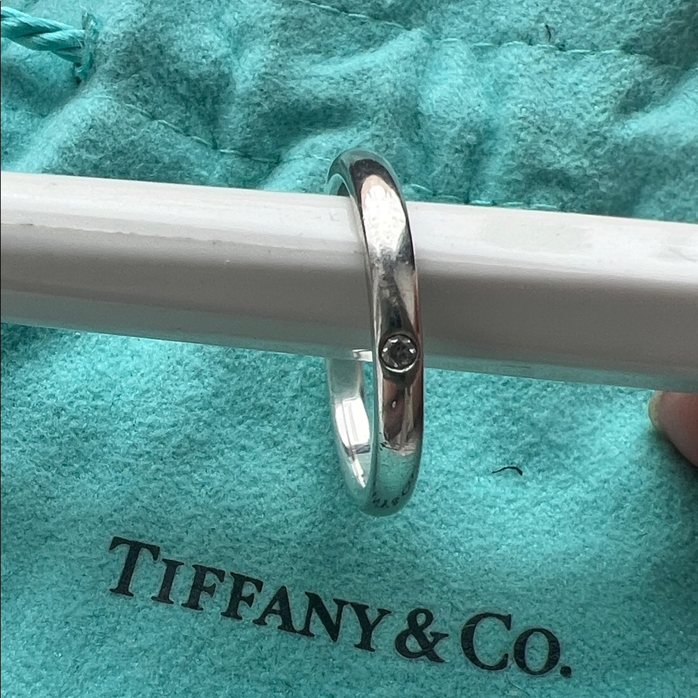Tiffany & Co. Silver Band with Gemstone